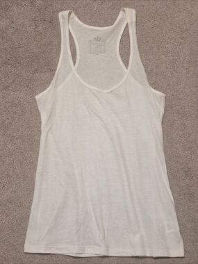 Vintage Taxi White Cotton Racerback Tank Top